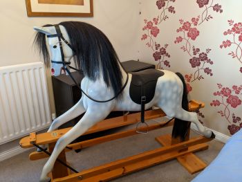 Haddon Rocking Horse Large Dapple Grey 1976 restored by Haddon immaculate 