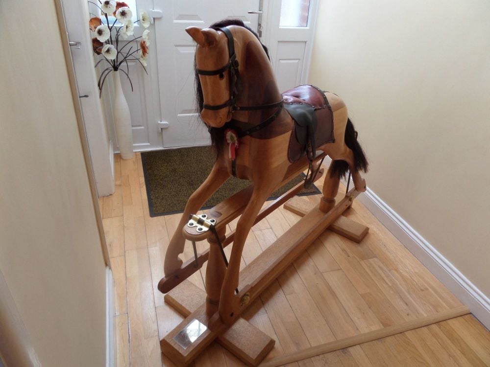 Barney Hand Crafted 49in Rocking Horse 