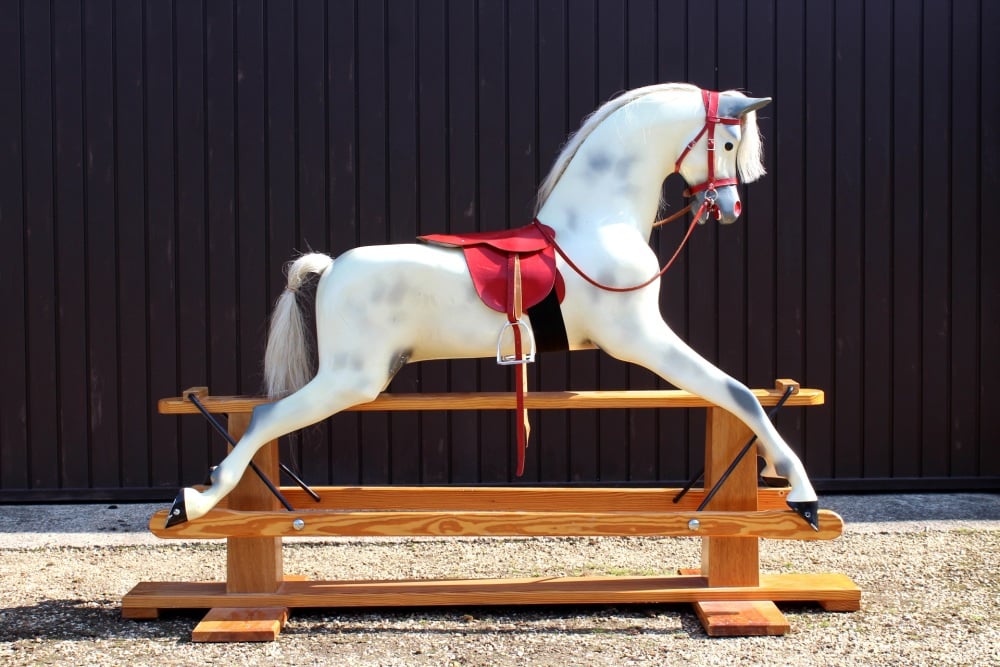 Haddon Large 50in Rocking Horse RED SADDLE ex condition