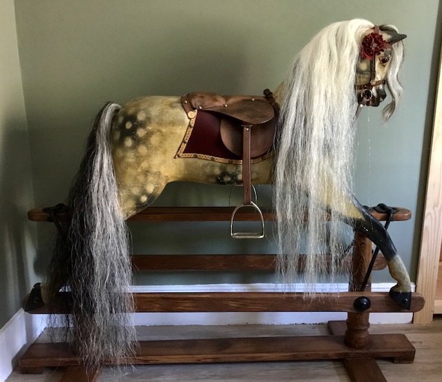 LINES BROS SPORTIBOY ROCKNG HORSE SIZE 3 - 44in tall 1920s/30s