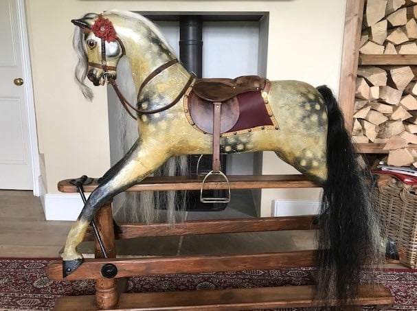 LINES BROS SPORTIBOY ROCKING HORSE SIZE 3 - 44in tall 1920s/30s