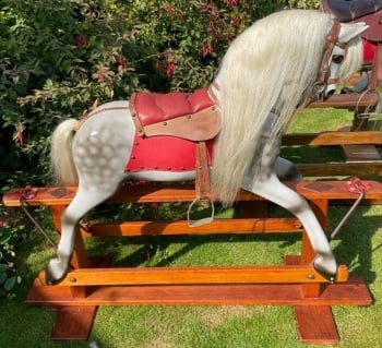 Collinson restore to Traditional Dapple Rocking Horse one of a kind 37in