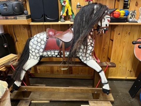 Collinsons Rocking Horse 1970s  48in rare later model LUCIUS