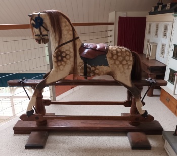 WILLIAM FH Ayres 38in restored antique rocking horse