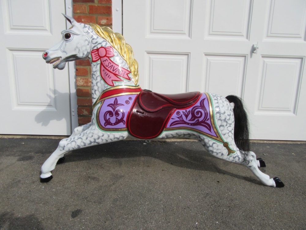 Antique Fairground Showmans Carousel horse F Savage 1880 RARE