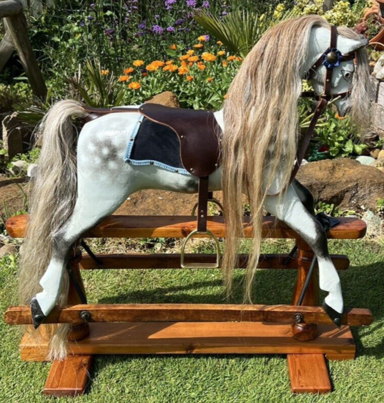 Antique Rocking Horse Ht 33in C1920s ideal teddy display SMALL Restored JAY