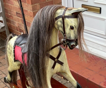 Rocking Horse Extra Carved Withers & Co Turned Head Dapple 44in JAMES