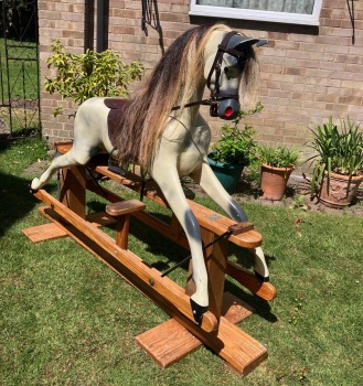 Haddon Large Rocking Horse LUCKY with side steps original paint bargain buy
