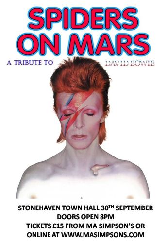 BOWIE TRIBUTE by SPIDERS ON MARS Saturday 30th September