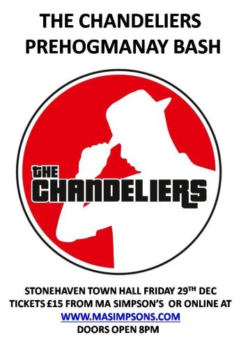 4 Prehogmanay Warm Up with the Chandeliers and special guests Funky Red Pandas Friday 29th December