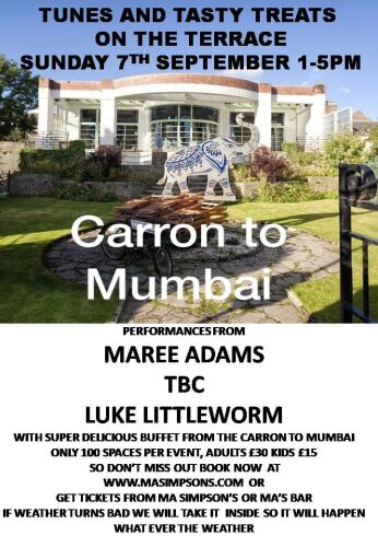 TUNES AND TASTY TREETS ON THE TERRACE SUNDAY 7TH SEPT, MAREE ADAMS, TBC AND LUKE LITTLEWORM