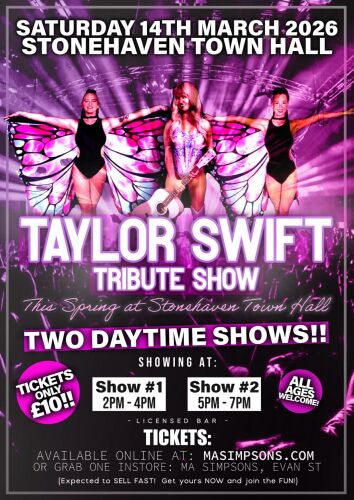 Taylor Swift Tribute 14th March. 2 Day Time shows