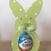 Green Easter Bunny Kinder Egg Holder 