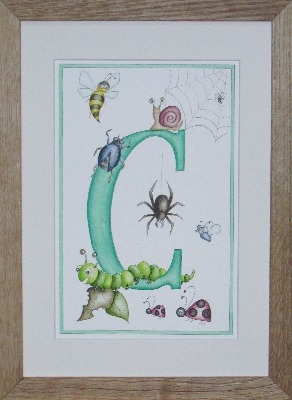 Letter with insects