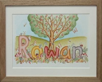 Rowan Tree name painting