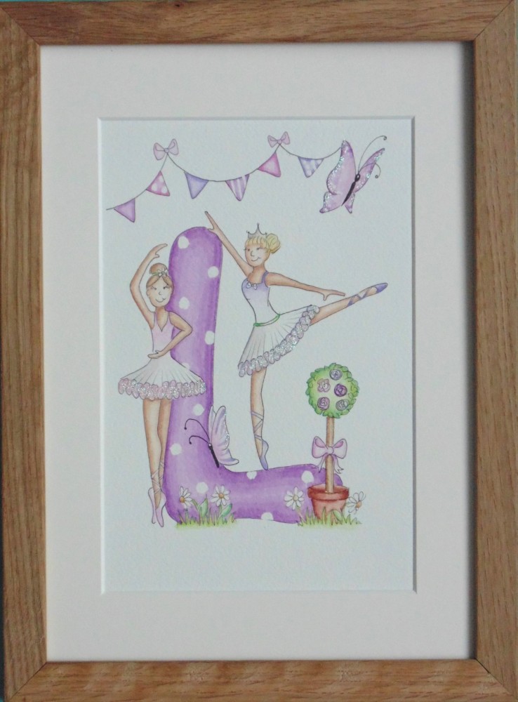 Ballerina letter painting 