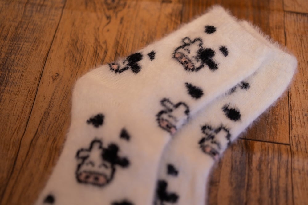 Fluffy Cow socks