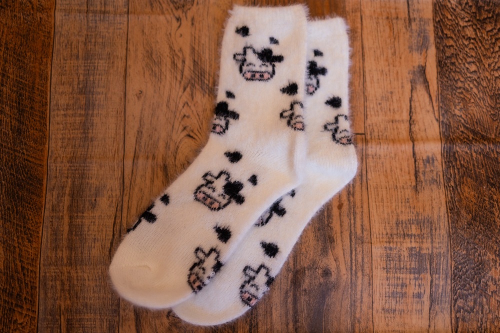 Fluffy Cow socks