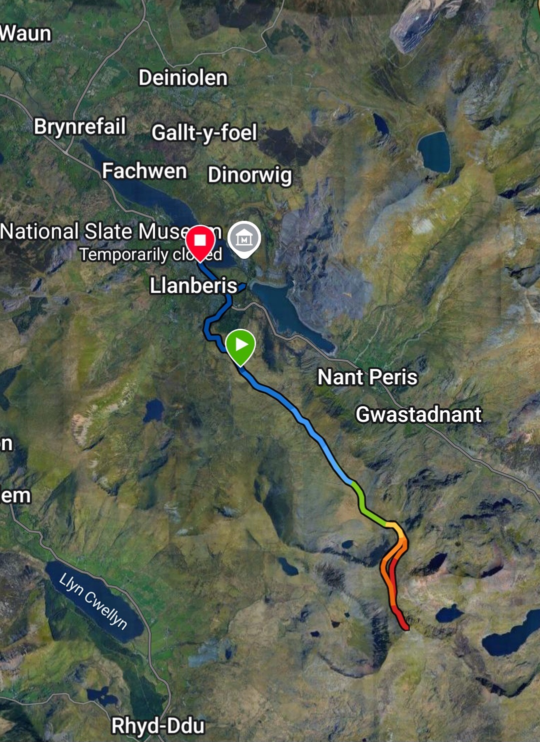 Snowdon Hike route