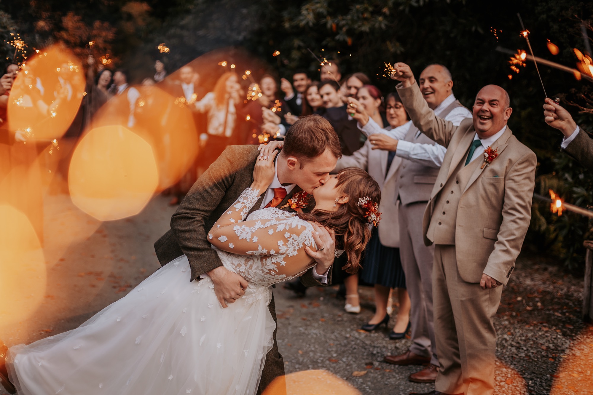 Confetti throwing, Lancrigg, Grasmere, group portraits