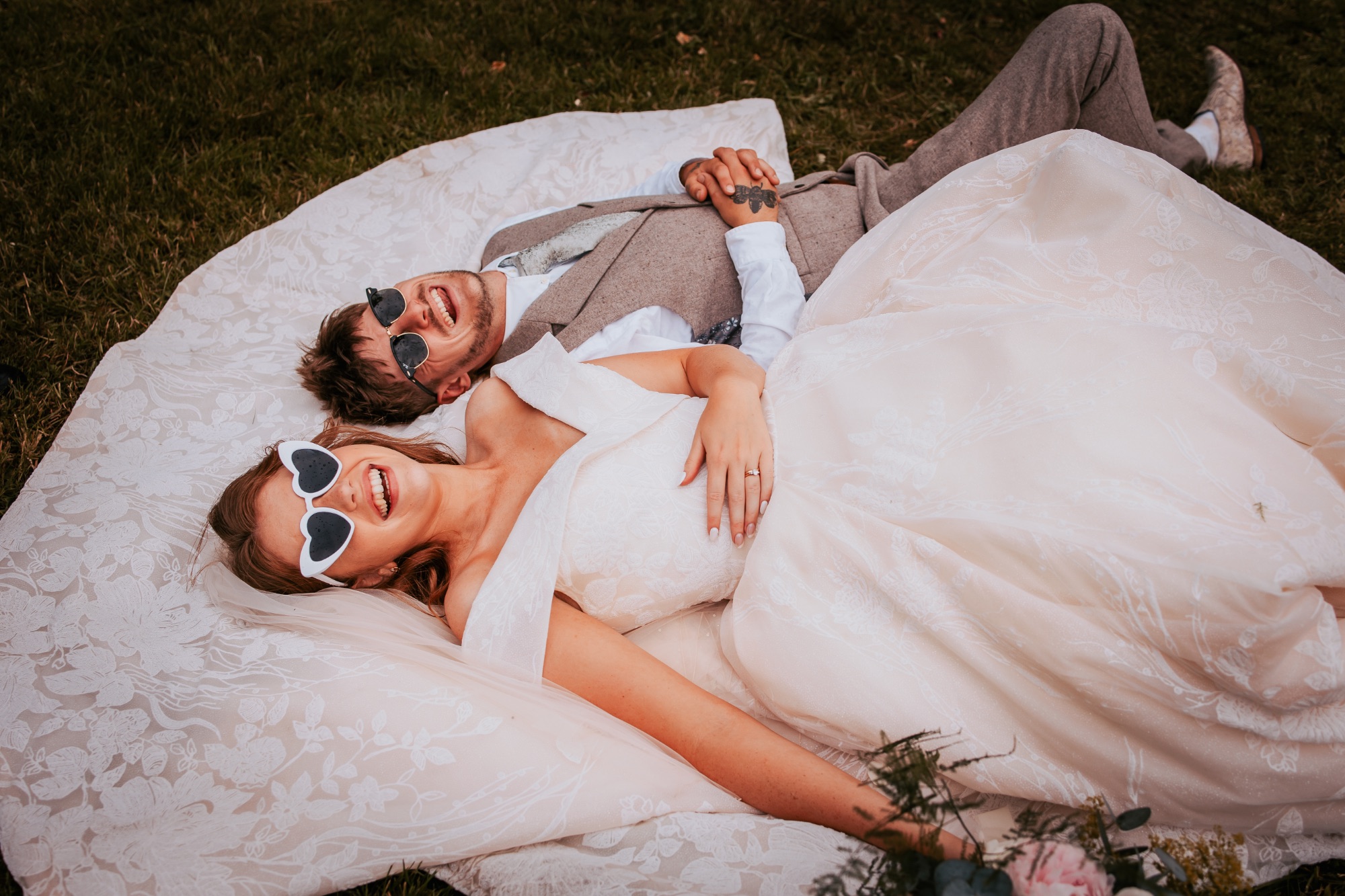 North Yorkshire wedding - farm wedding - fun couples - wedding shades-1