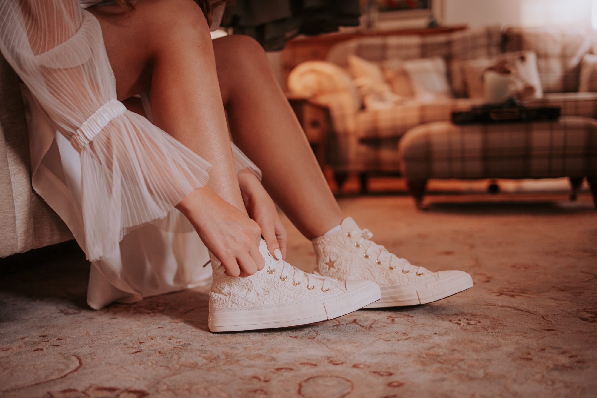 North Yorkshire wedding - wedding converse - bridal prep 