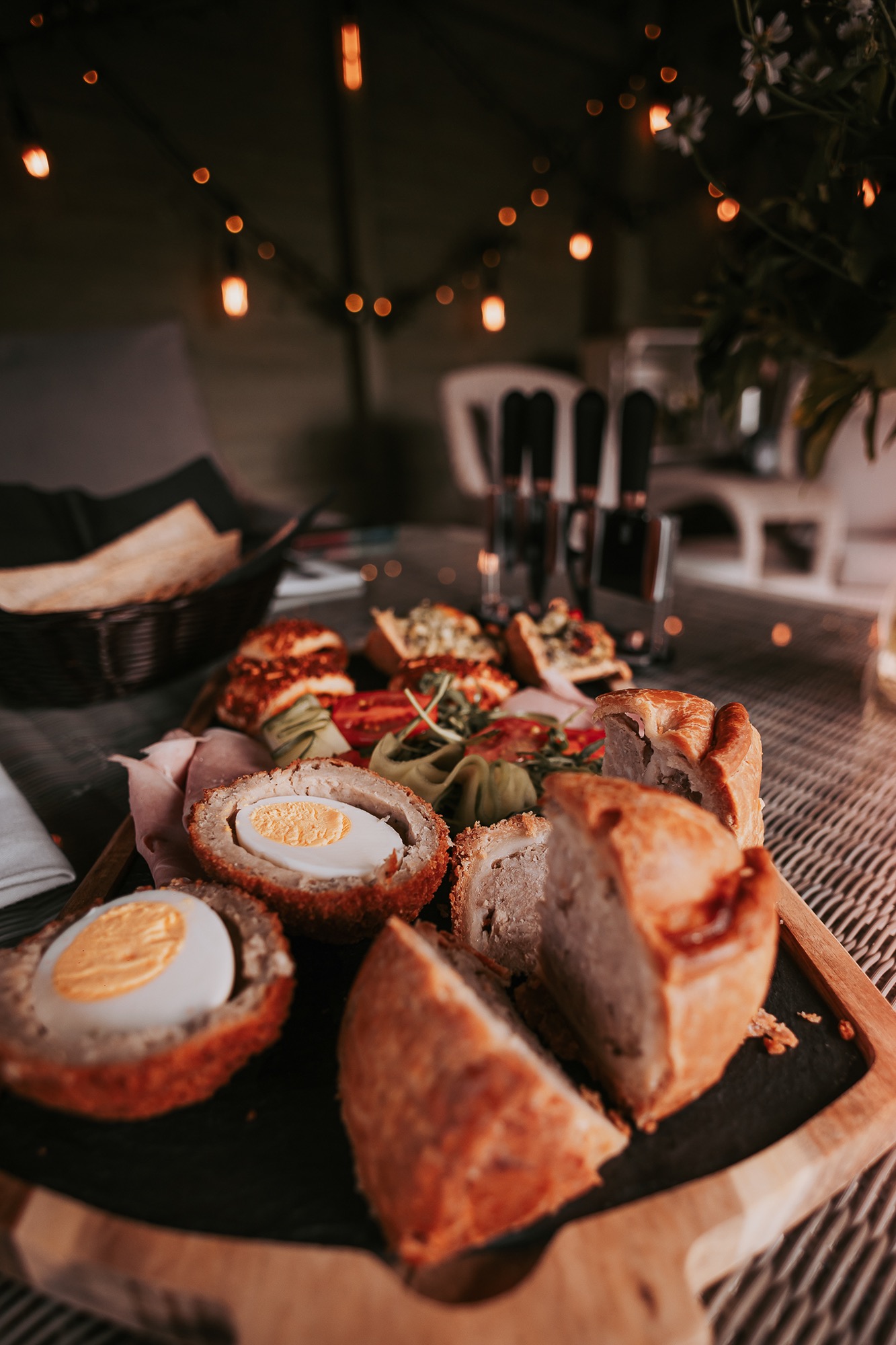 Platter of catering by Cote How after family elope at Cote How