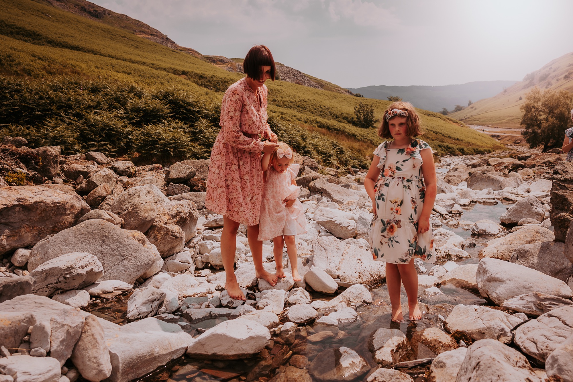 Wedding day paddle on the side of Coniston Old Mans only wedding venue