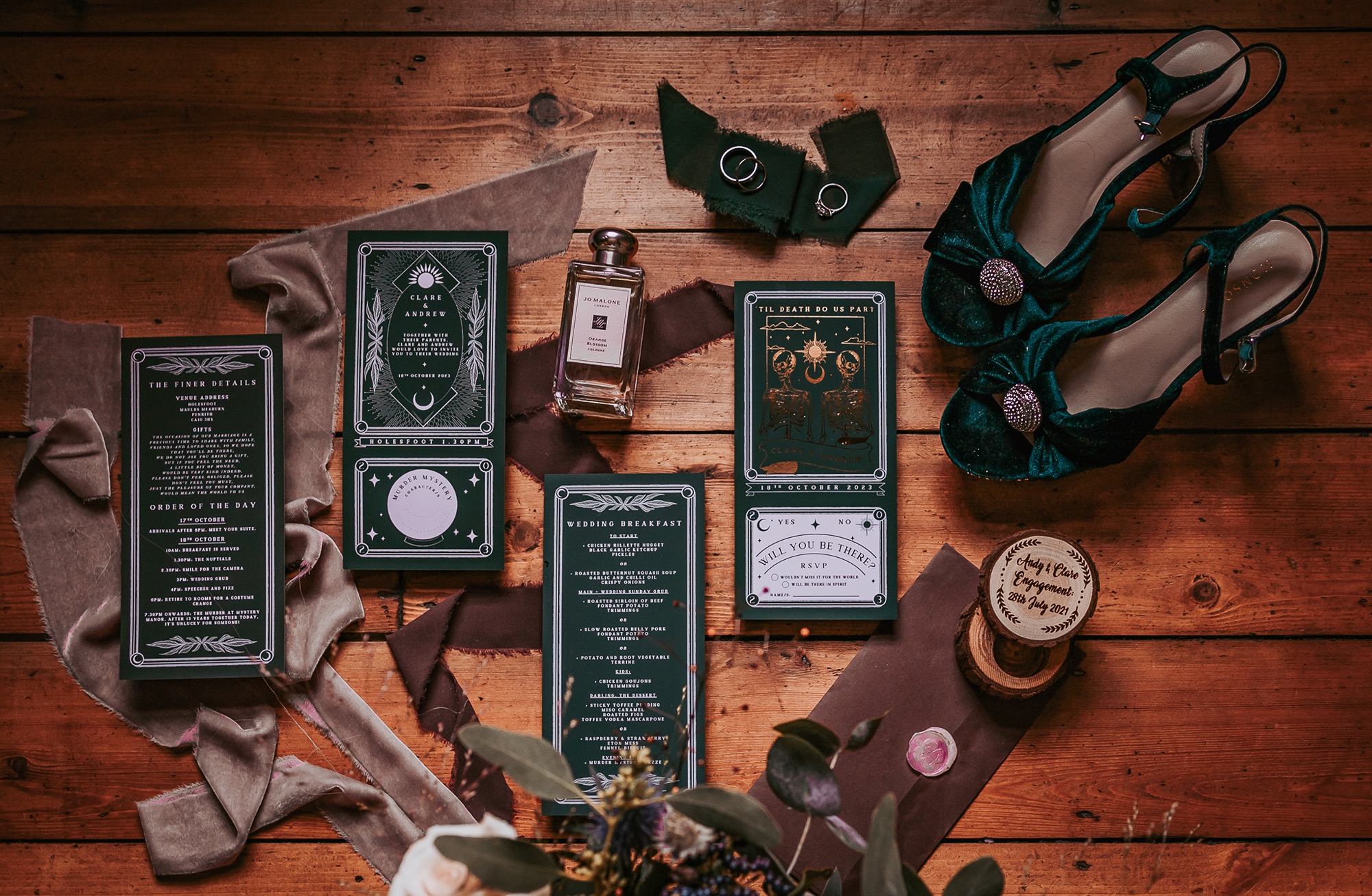 birdcage197 stationery for wedding, gothic themed stationery