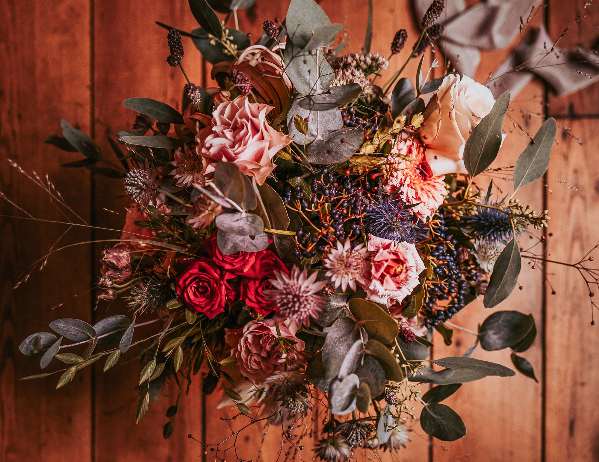 Jemma Khan bridal bouquet for Autumn wedding