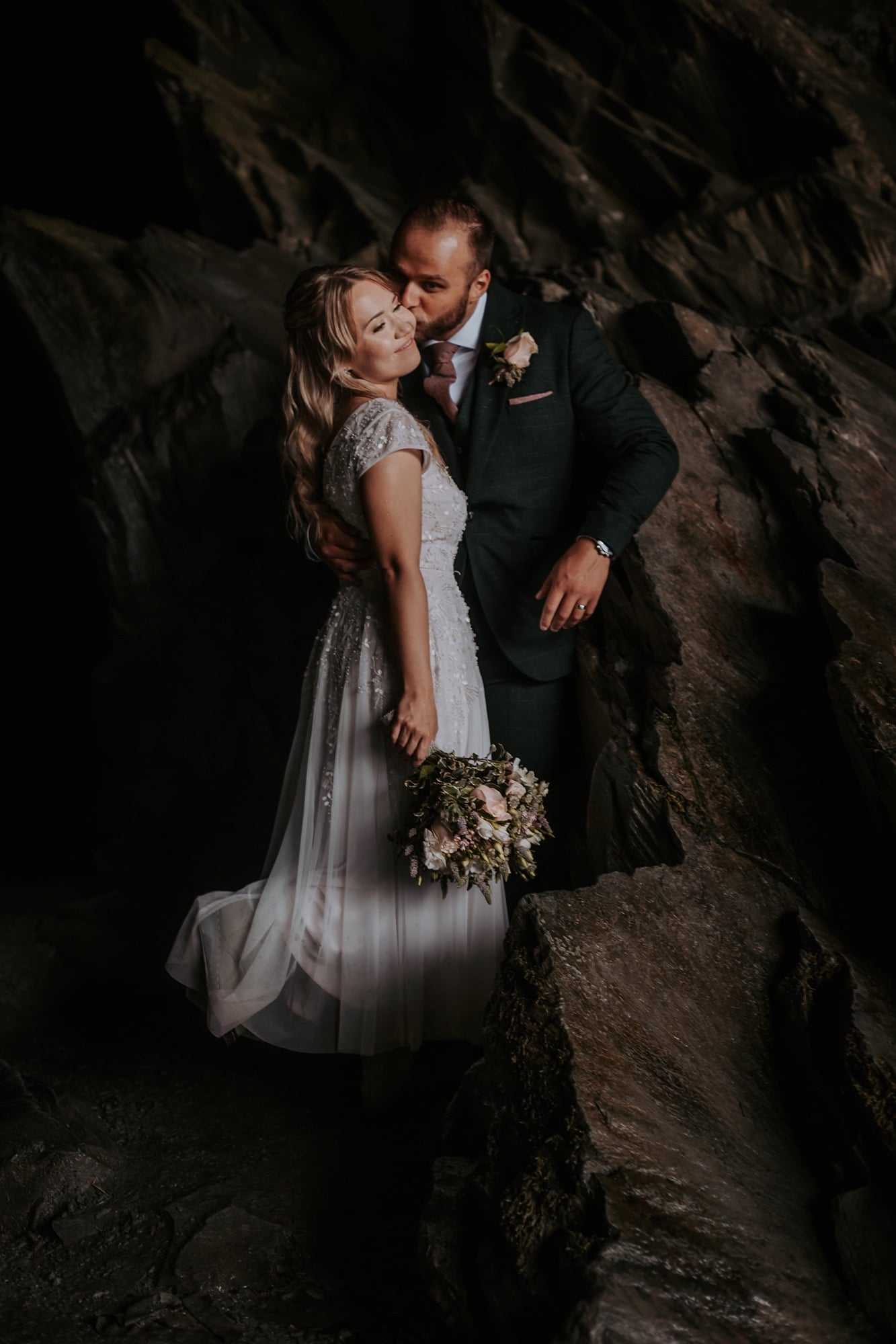 Couple in Rydal cave, after the eloped at Cote How, Ambleside