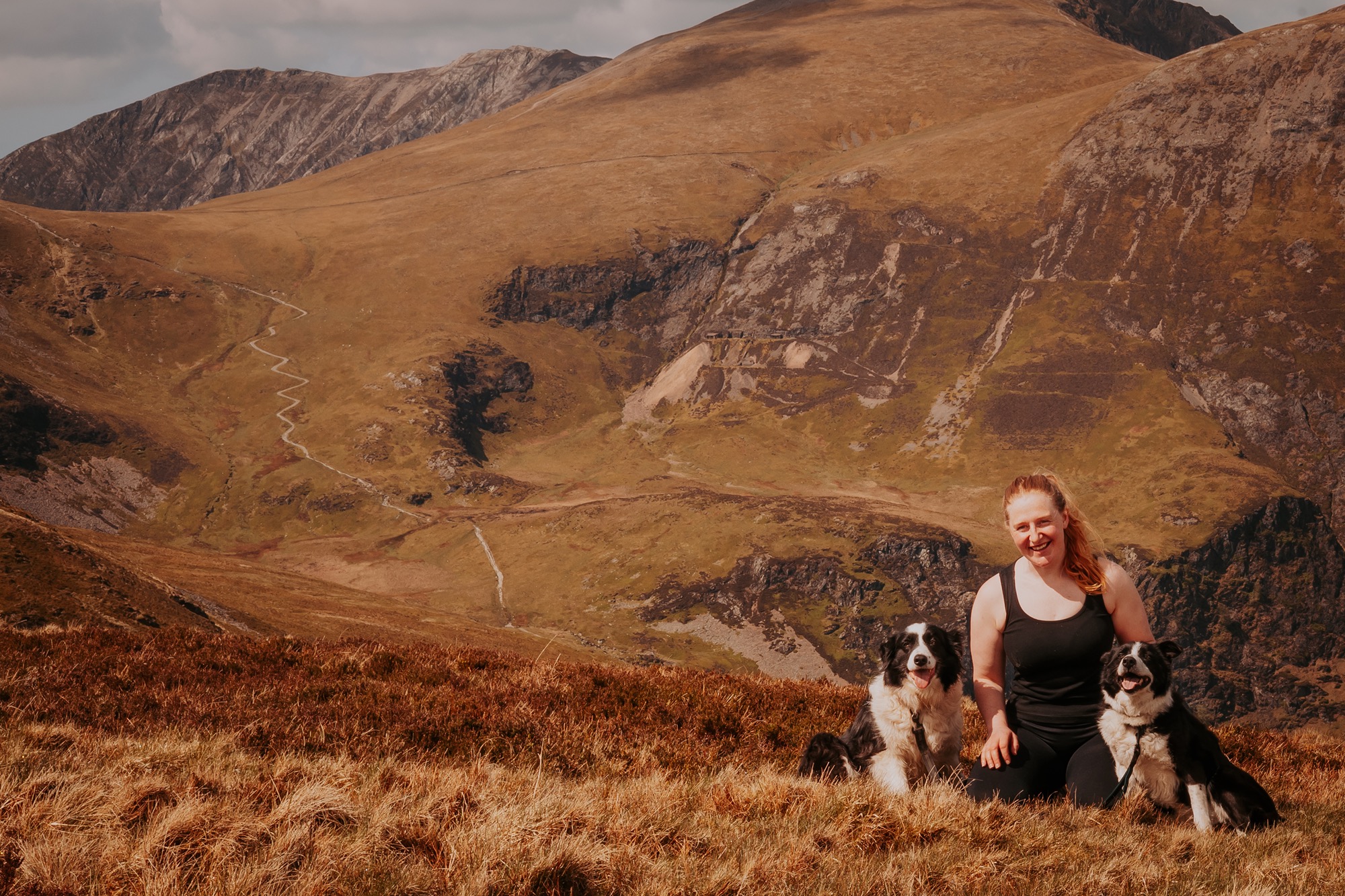 Professional Lake District Photographer, whilst hiking a Wainwright with her two border collies