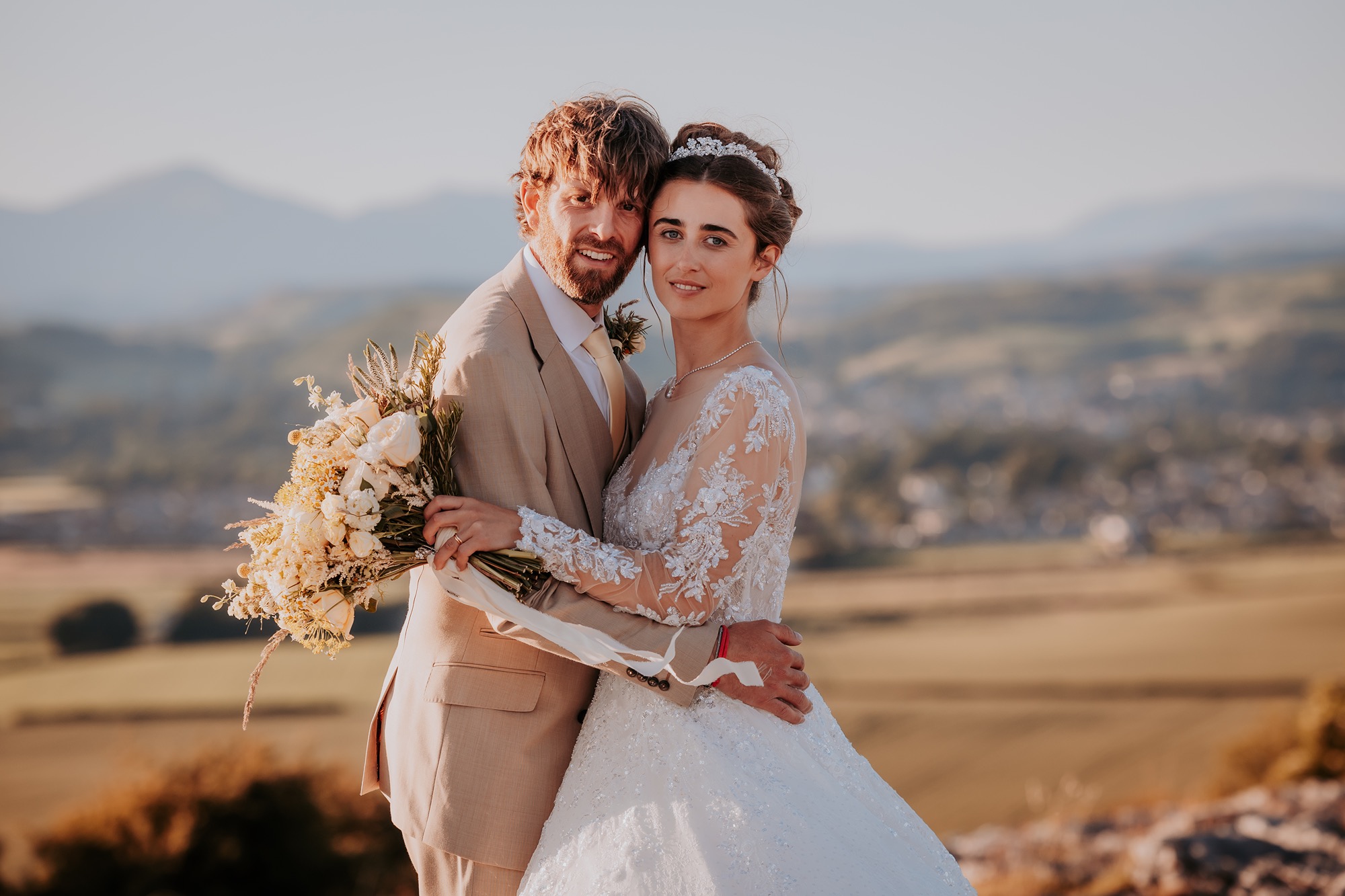 Crummock water wedding portrait, near Buttermere, New House Farm wedding 