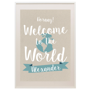 PERSONALISED WELCOME TO THE WORLD PRINT