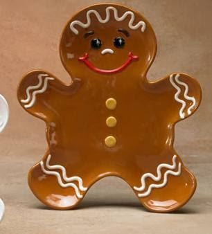 Large gingerbread man plate