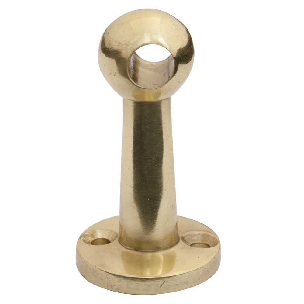 Fiddle / Gallery Rail Bracket for 6mm rod- Centre - Polished Brass