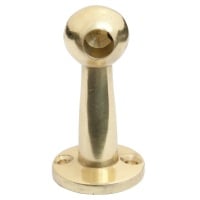 Fiddle / Gallery Rail Bracket for 6mm rod - End - Polished Brass