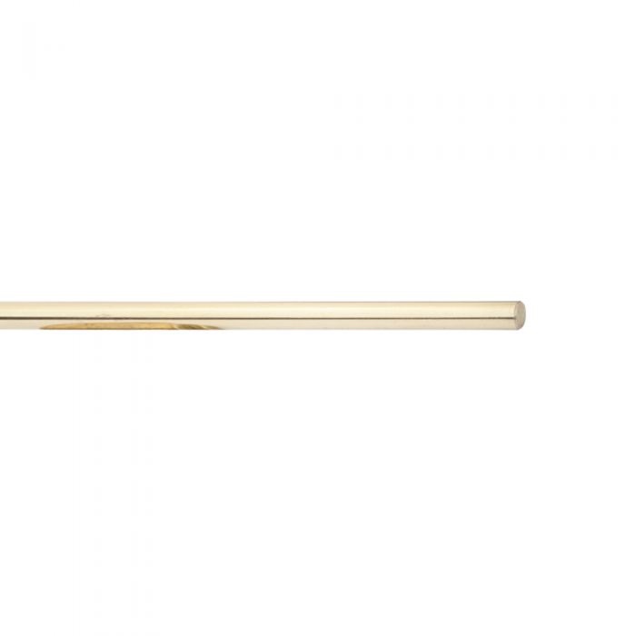 Solid Polished Brass Rod 6mm Diameter x 250mm - Polished Brass