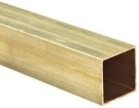 38.1mm x 38.1mm x 1.6mm(1.1/2" x 1.1/2" x 16swg) x 2000mm Brass Box Section