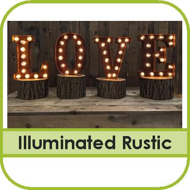 Illuminated Rustic Letters