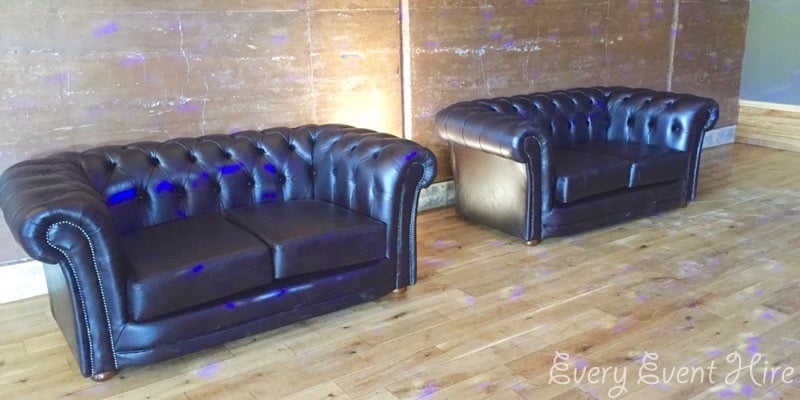 2 chesterfield sofas in a line