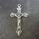 Silver metal INRI crucifix 4.5cm