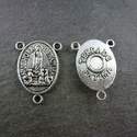 Our Lady of Fatima silver metal center 2cm