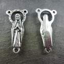Immaculate Mary silver metal rosary center 3.2cm