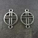 2cm silver metal cross Our Father pater bead rosary part connector