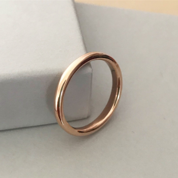 9ct Rose Gold Wedding Ring polished wedding ring