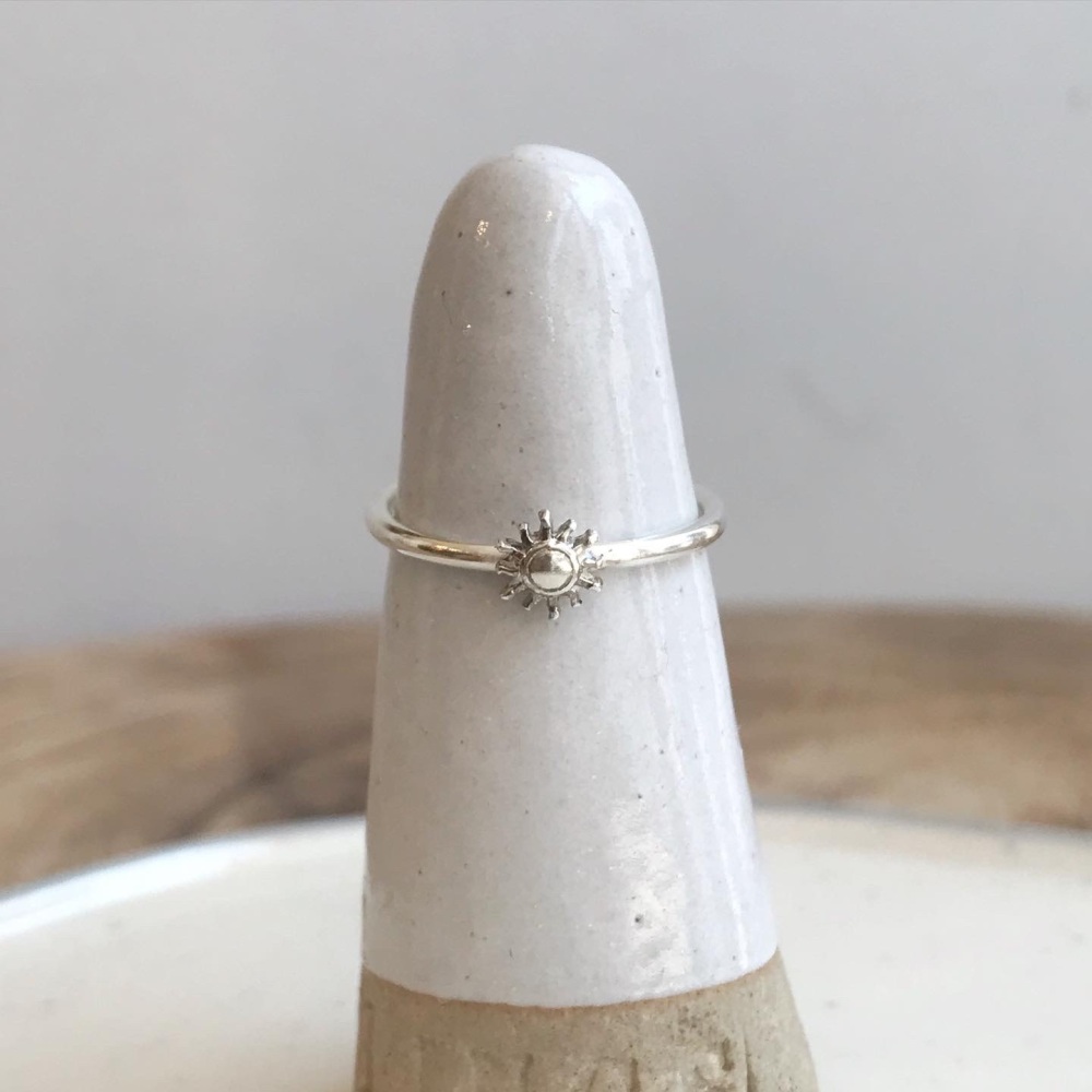 Dainty stacking ring with Sun