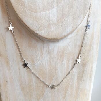 Star necklace 16-18" in sterling silver