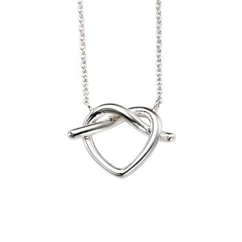 Knot heart necklace