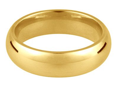 2mm 9ct yellow gold polished finish wedding ring court shaped